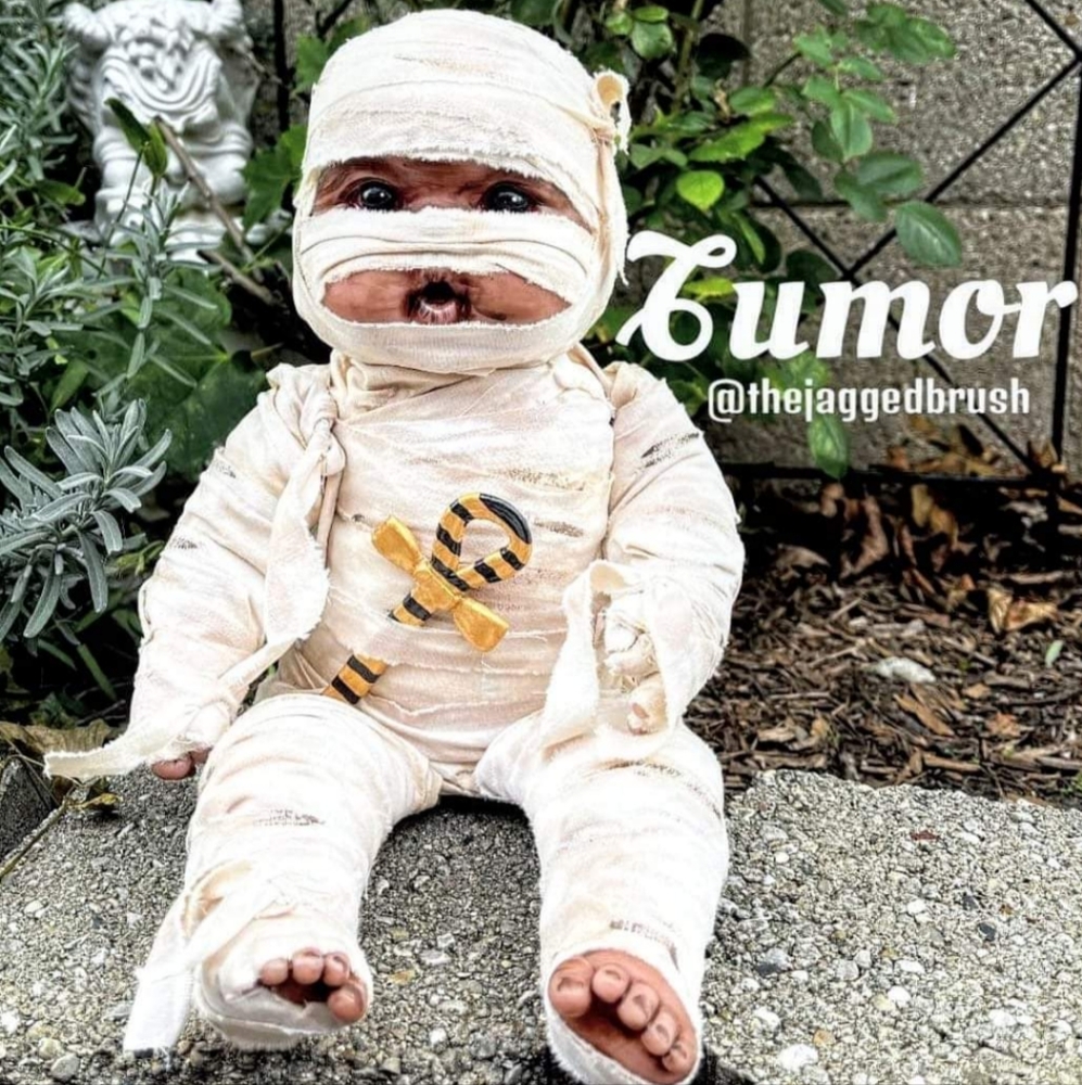 💀 OOAK Handmade Baby Mummy Zombie Creepy Scary Doll Horror Halloween Prop DIY